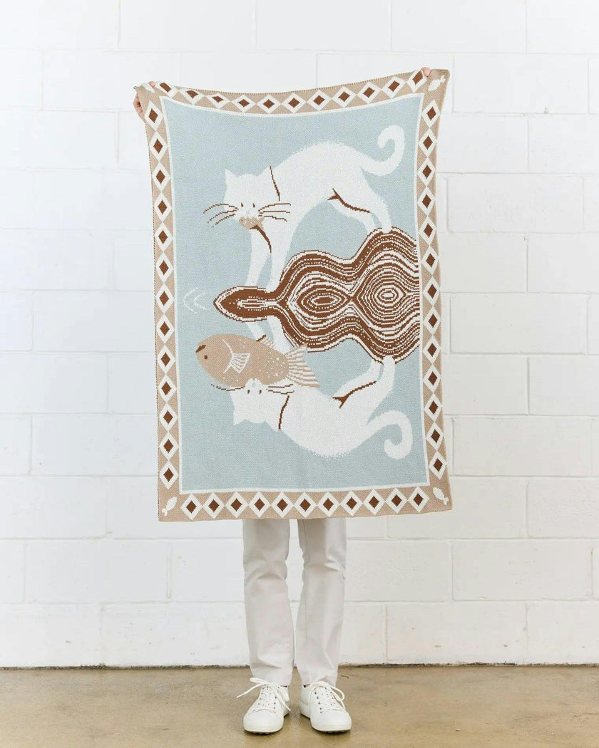 Catch of the Day Knit Mini Blanket