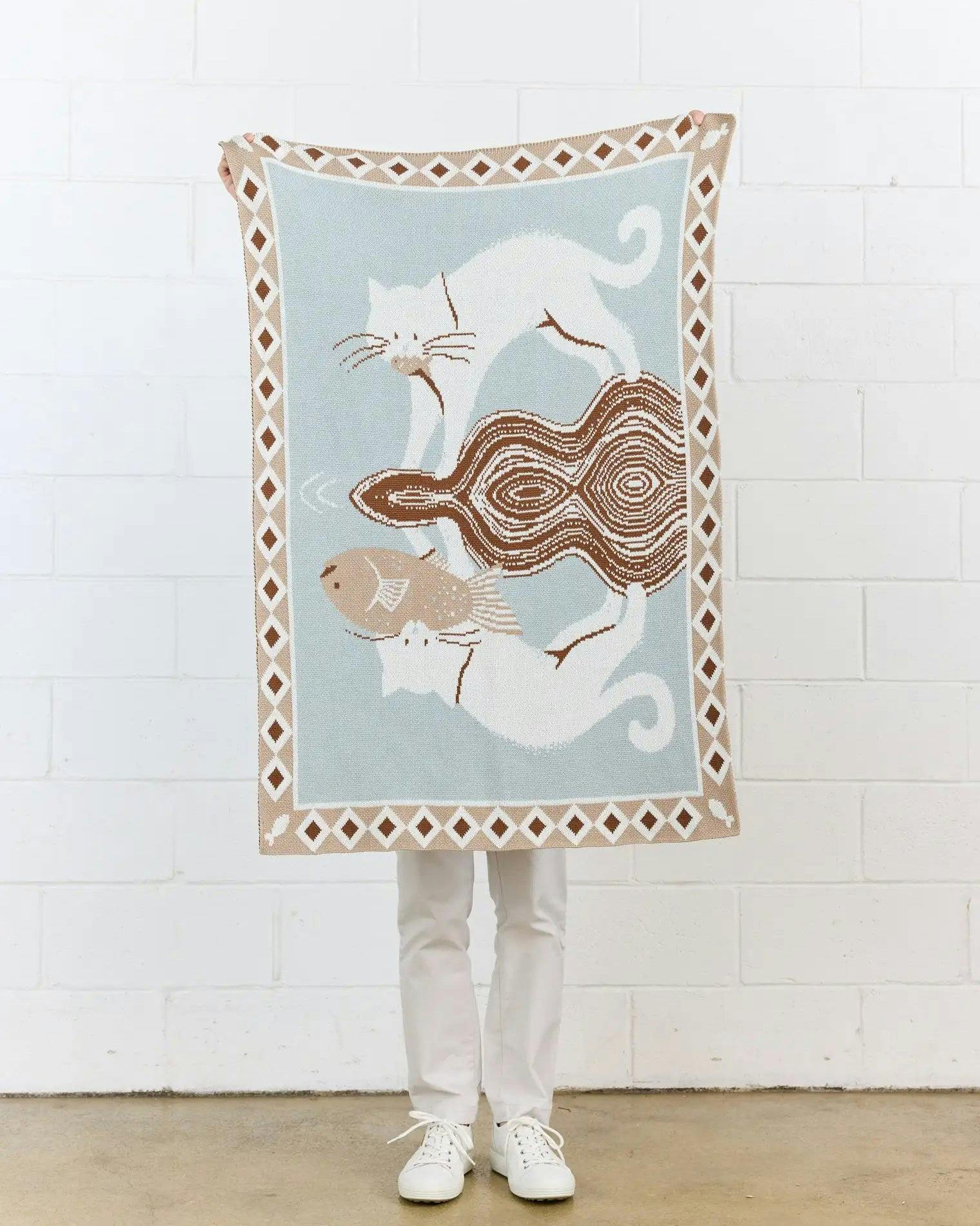 Catch of the Day Knit Mini Blanket