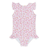 girls blush bloom ruffle cap sleeve one piece