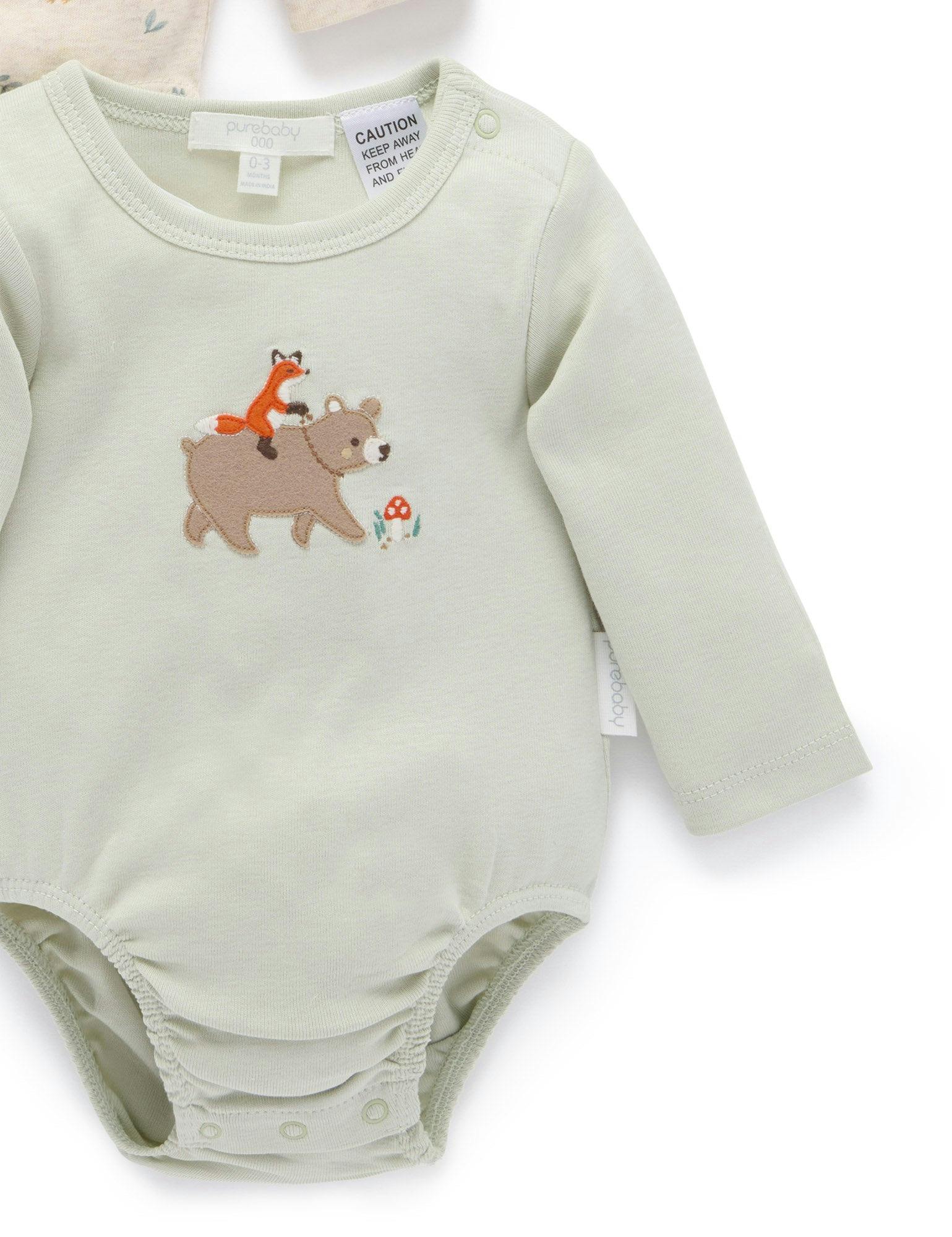 2 Pack Bodysuit Woodland Print