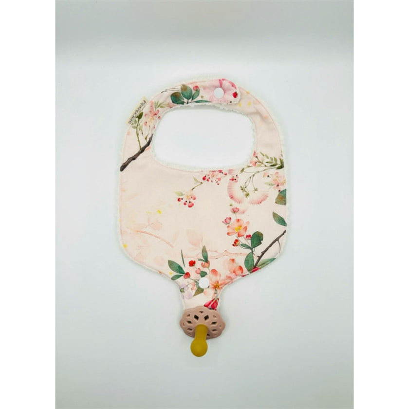 Soothe & Snap Pacifier Bib – Blush Botanical