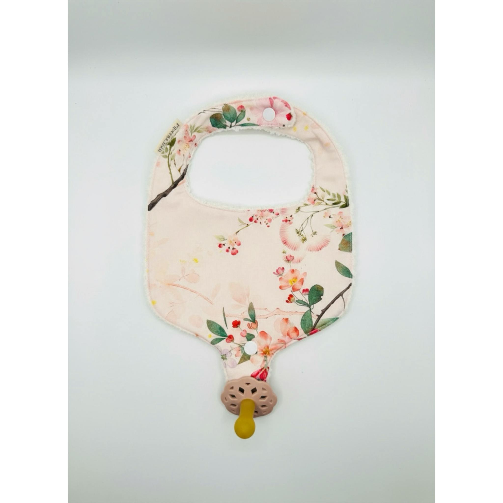 Soothe & Snap Pacifier Bib – Blush Botanical