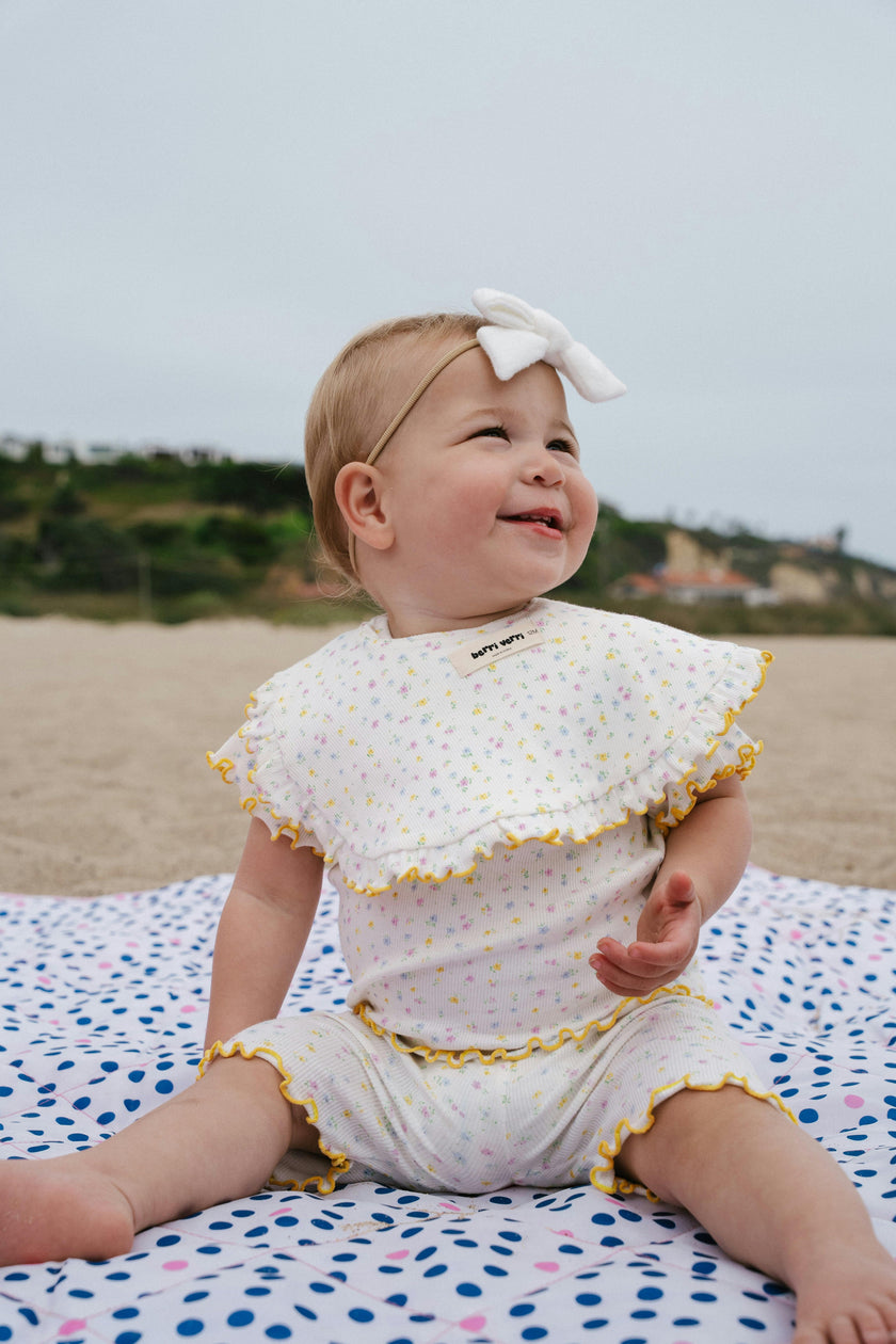 Berry Cotton PJ Set - Yellow Floral