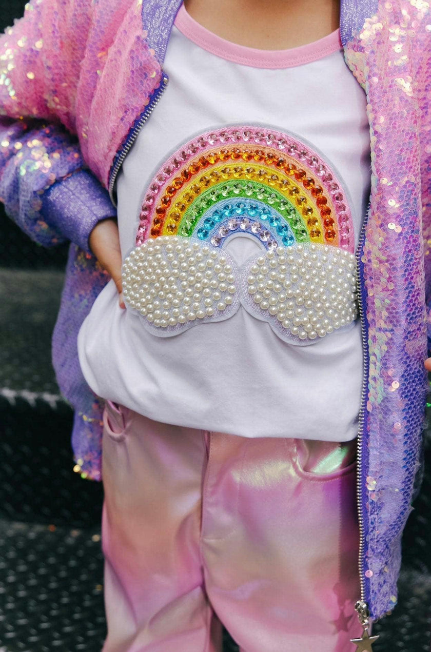 Rainbow Pearl Patch T shirt