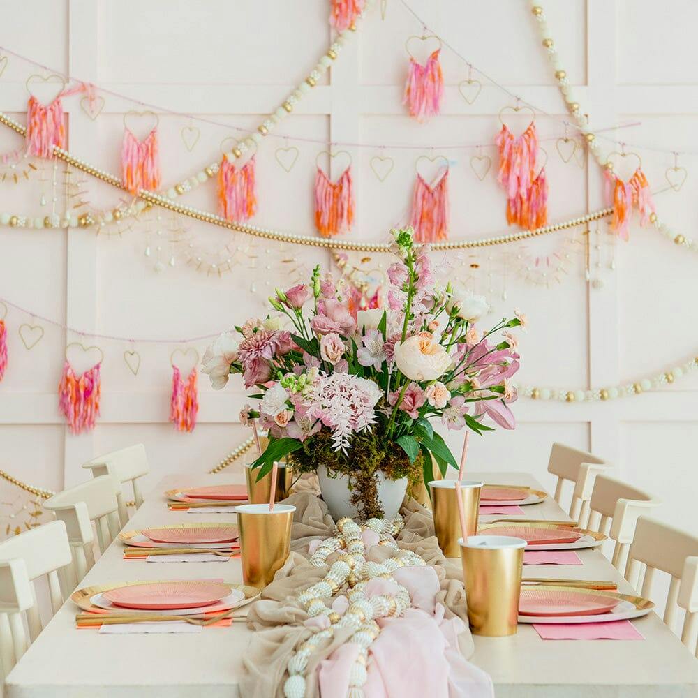 Chiffon Hearts Garland