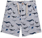 MAHALO BLUE WHALE PRINTED WOVEN SHORTS