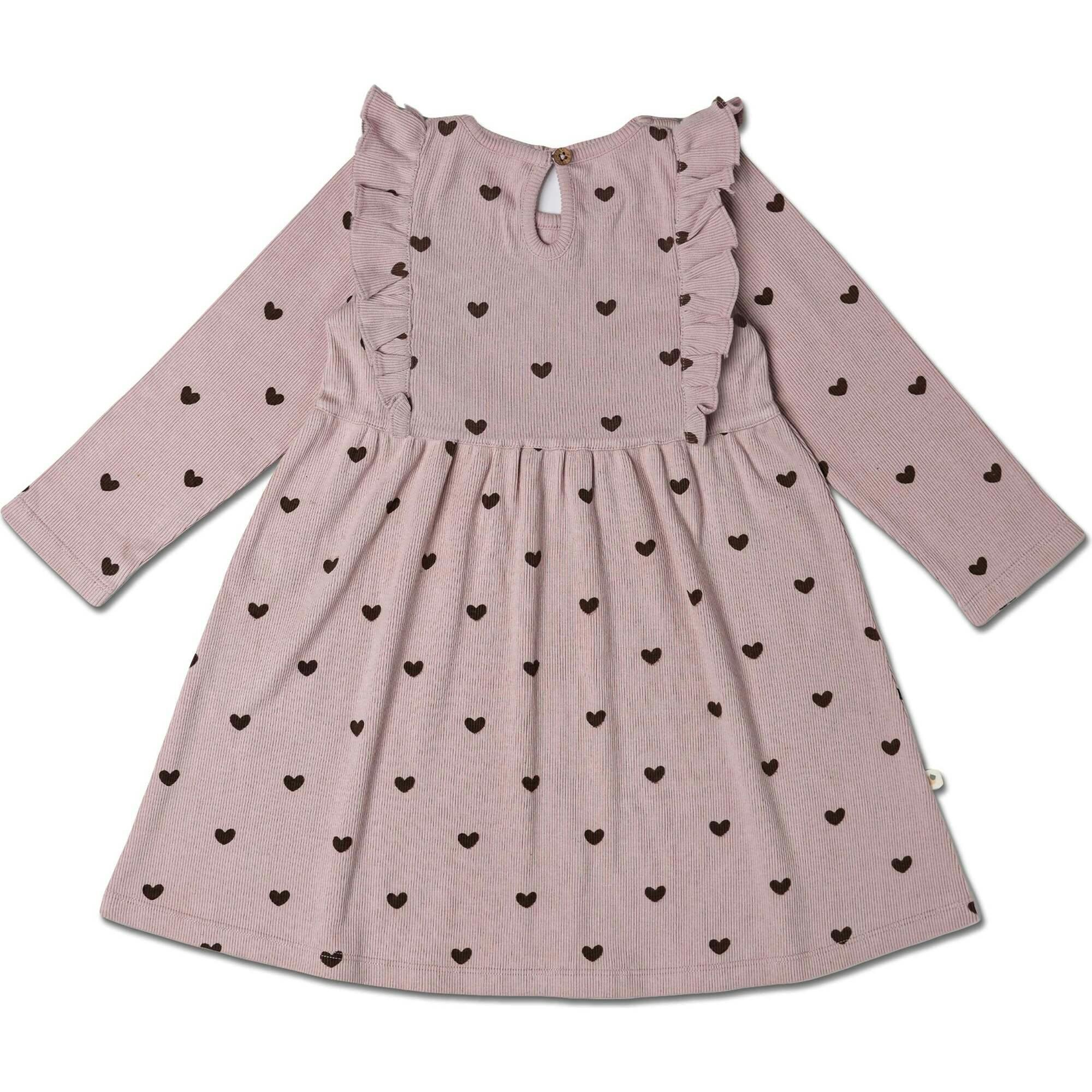 Organic Long Sleeve Ruffle Dress