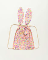 Bunny Drawstring Backpack - Emma Floral Purple