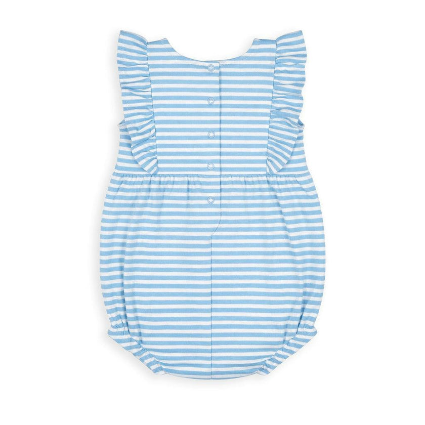 Stripe Knit Romper With Heart Cherries