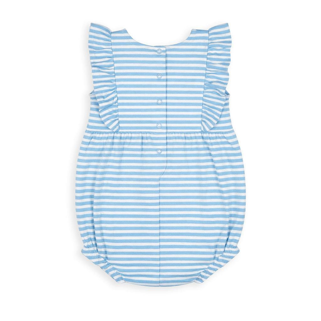 Stripe Knit Romper With Heart Cherries