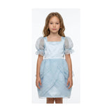 Sky Petal Princess Ruffle Blue Birthday Dress for Girls