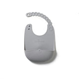 Roll & Lock Silicone Bib 2-pack - Toffee + Dove Grey