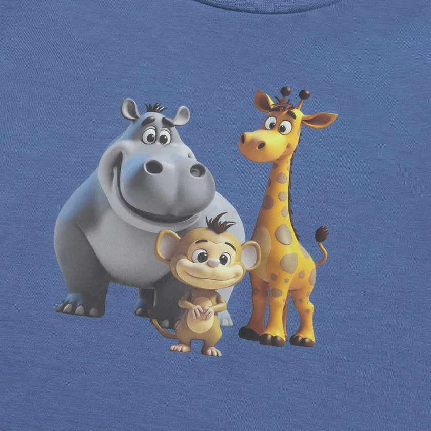 Blue Safari Animals T-Shirt