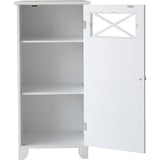 Dawson Wooden Floor Cabinet with Cross Molding
