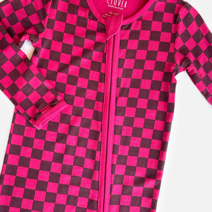 Soft & Stretchy Zipper Footie - Clover x Bohemian Mama