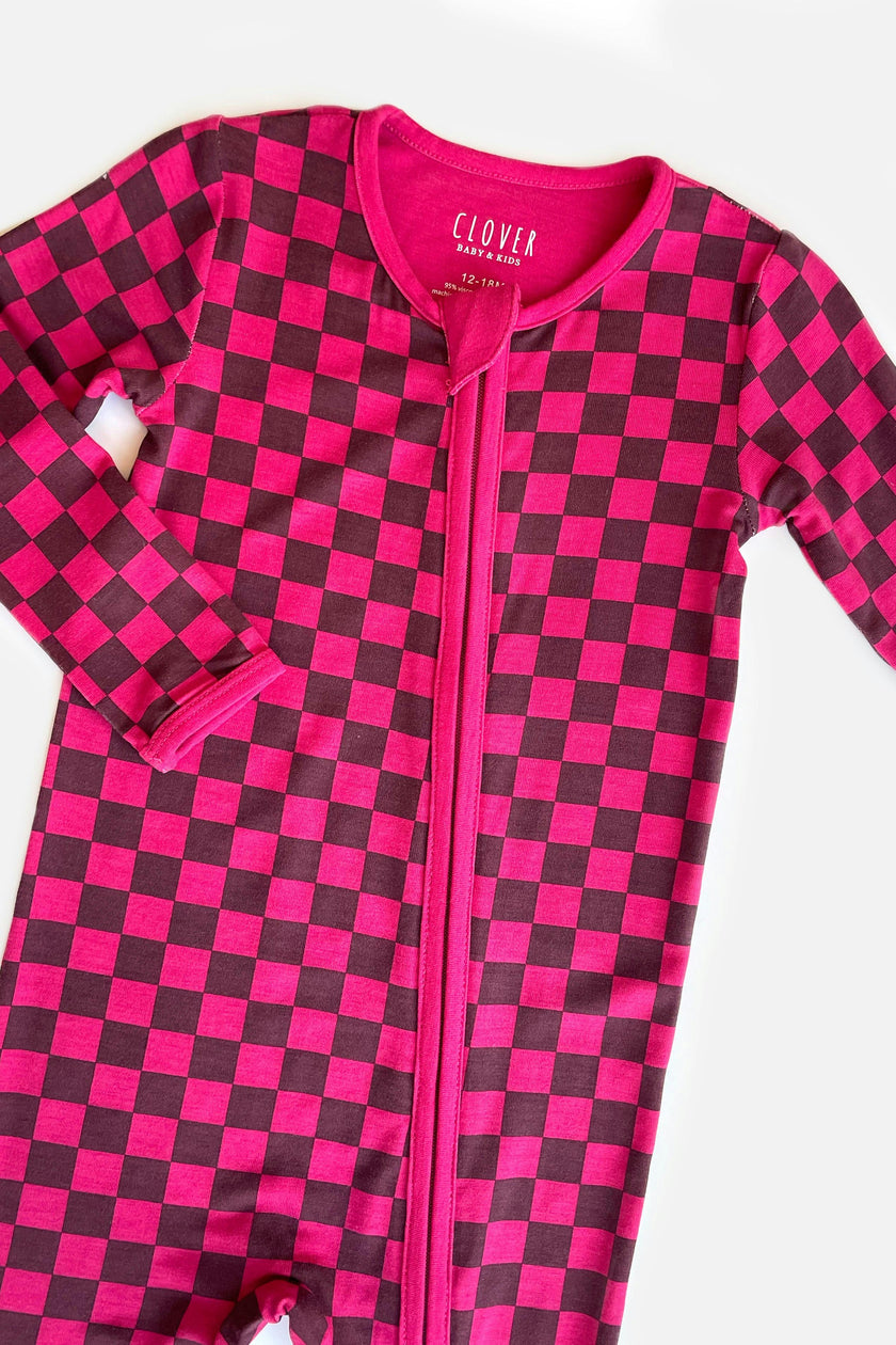 Soft & Stretchy Zipper Footie - Clover x Bohemian Mama