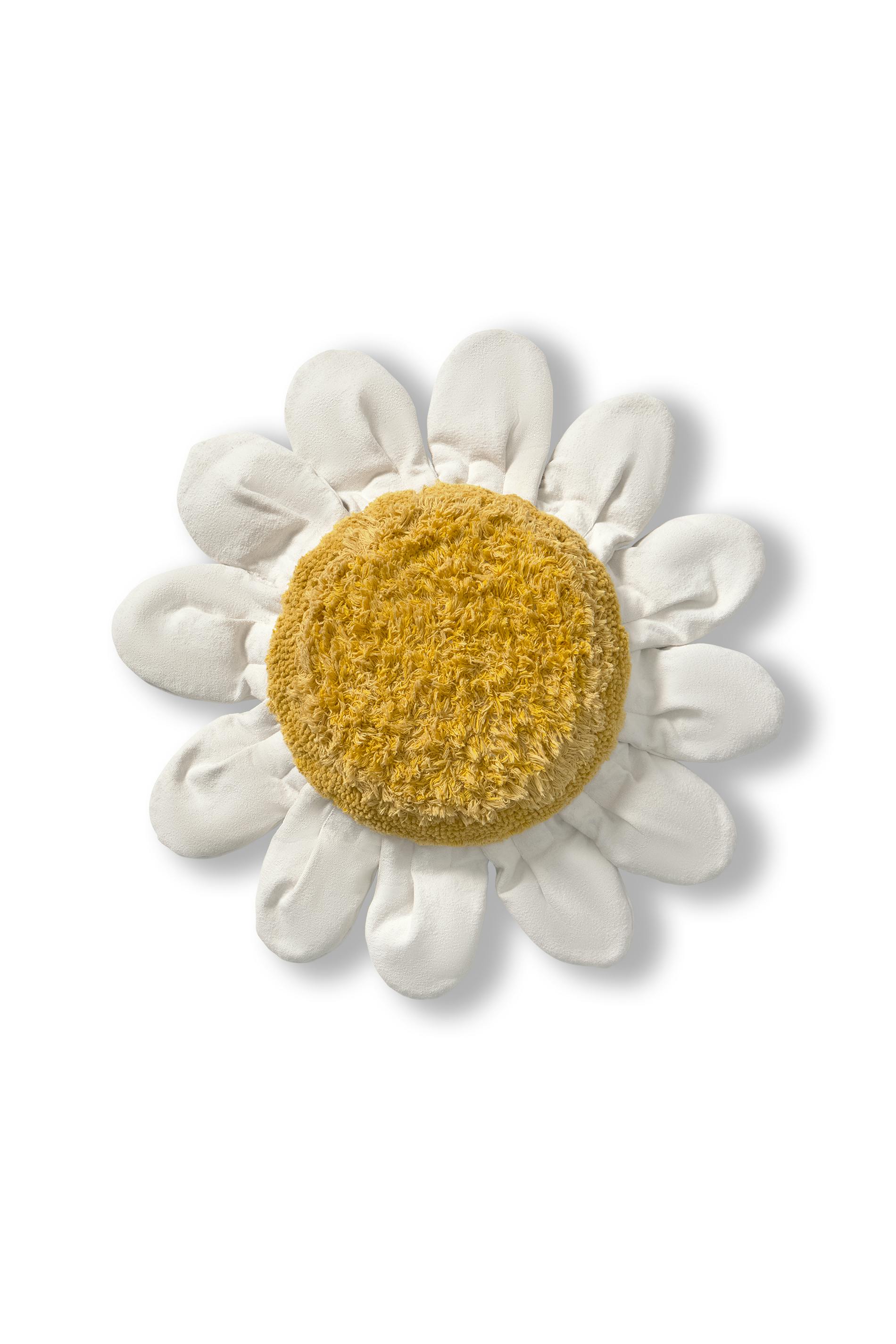 Floor Cushion White Daisy