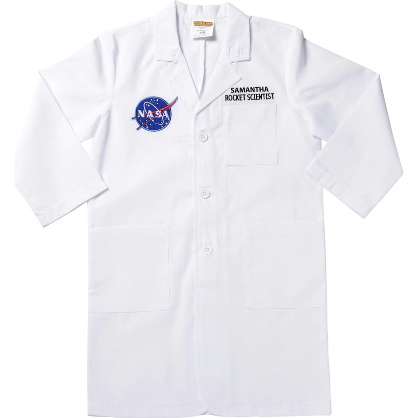 Jr. Rocket ScientistLab Coat, White
