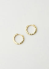 Hammered Gold Hoops