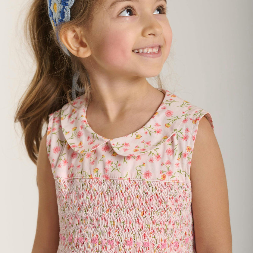 Hand-Smocked Girls Dress - Lizzie