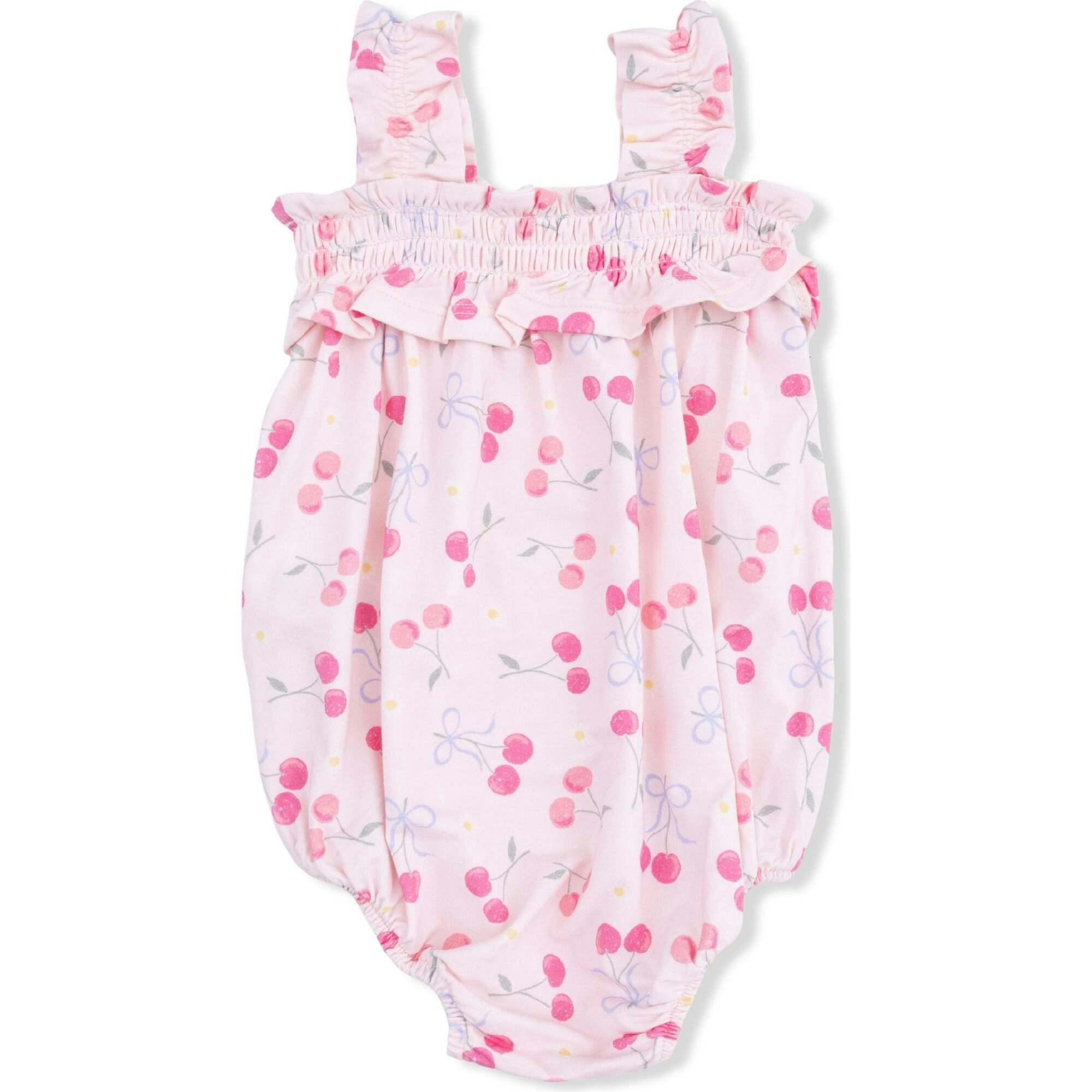 Sweet Bow Cherries - Ruffly Strap Bubble & Sun Hat