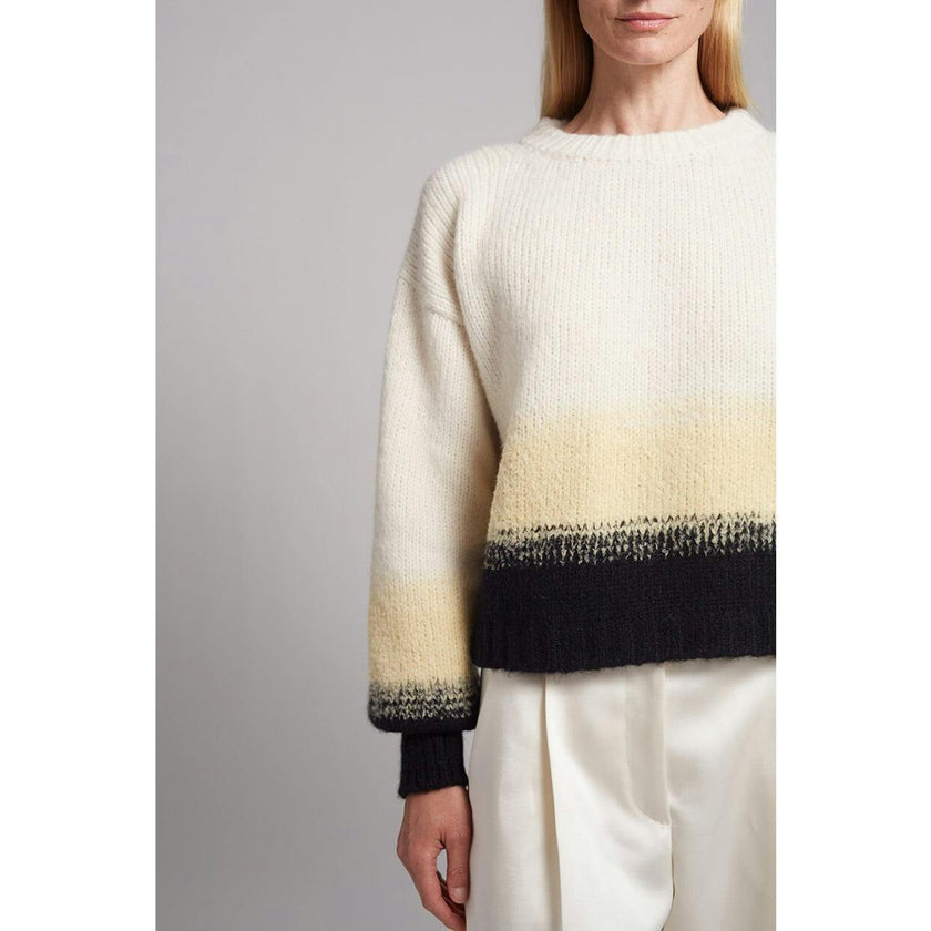 SONIA COLOR-BLOCK SWEATER | IVORY/BUTTER/BLACK