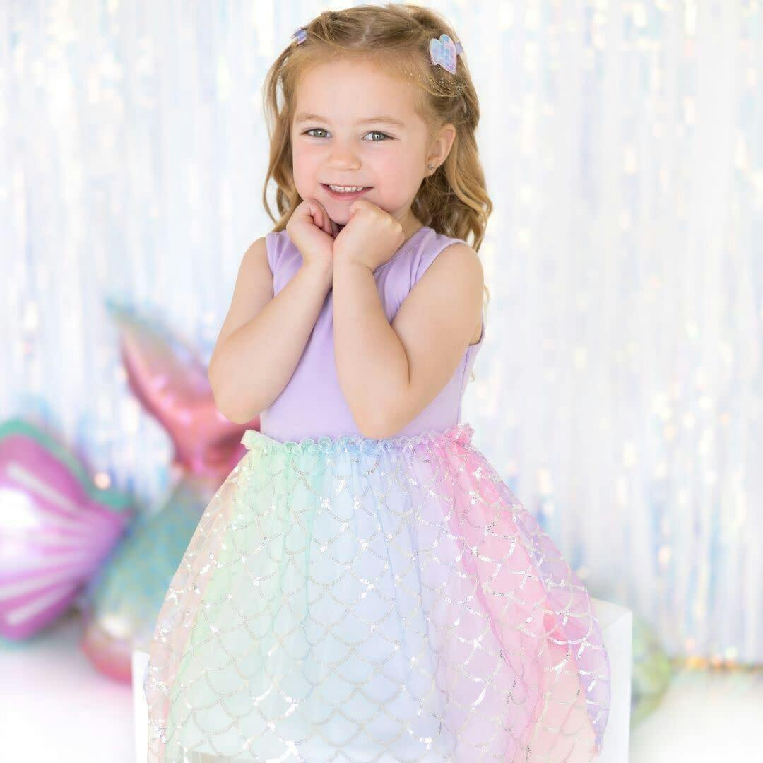 Rainbow Mermaid Tank Tutu Dress
