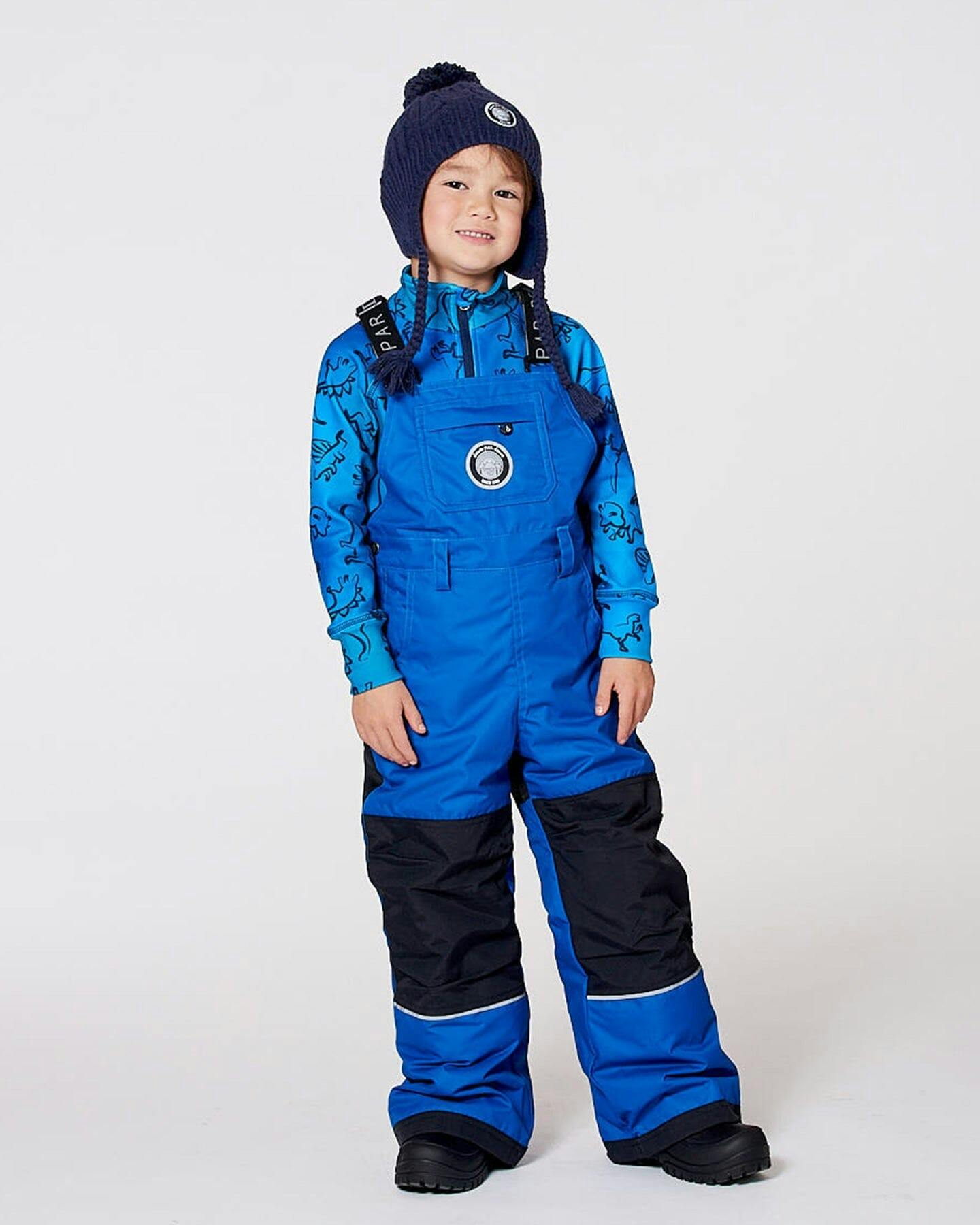 Solid Play Overall Snow Bib Blue