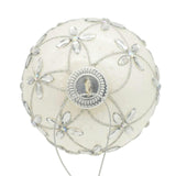 Kurt Adler 80MM Glass Silver Jeweled Ball Ornaments, 6-Piece Box