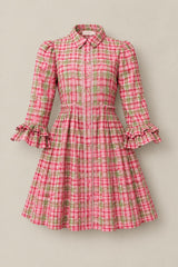 Bowie Dress in Rosewood Tartan