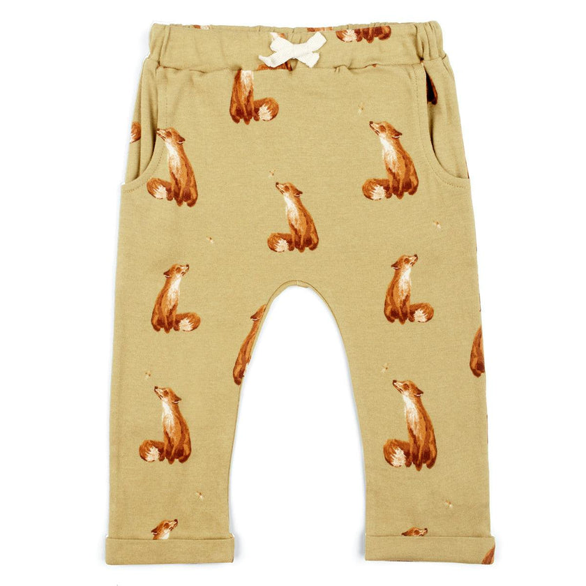 Gold Organic Cotton Baby Jogger Pants
