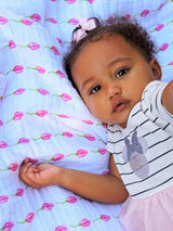 Organic Muslin Four-Layer Reversible Snug Blanket