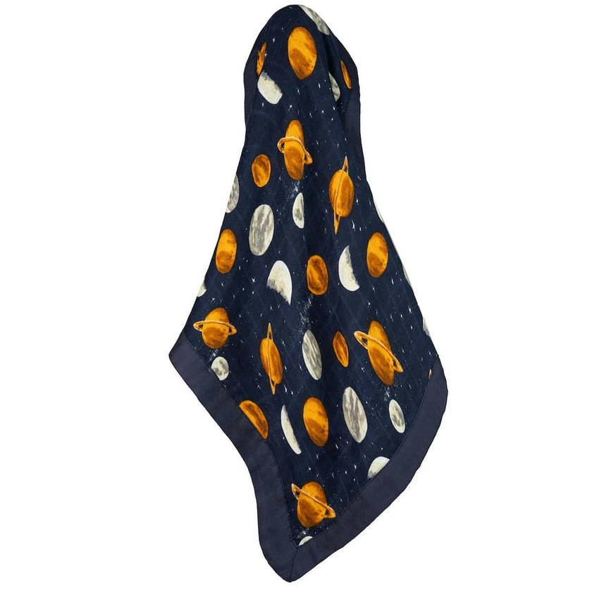Planets Mini Lovey Two-Layer Muslin Security Blanket