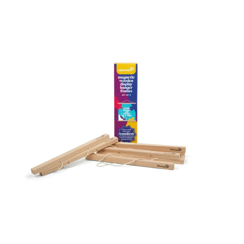 Children's Magnetic Wooden Display Hanger Frames - Set of 4