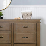 Wesley Farmhouse 6-Drawer Assembled Double Dresser