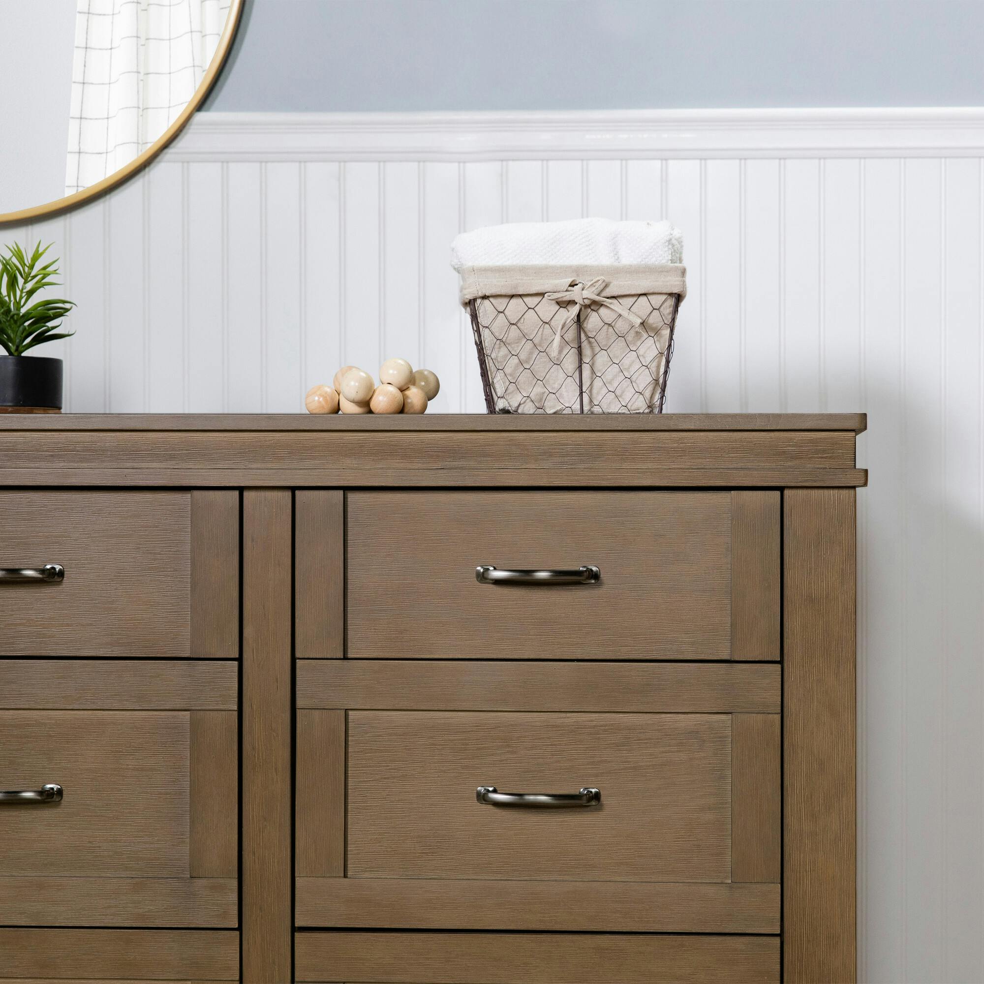 Wesley Farmhouse 6-Drawer Assembled Double Dresser