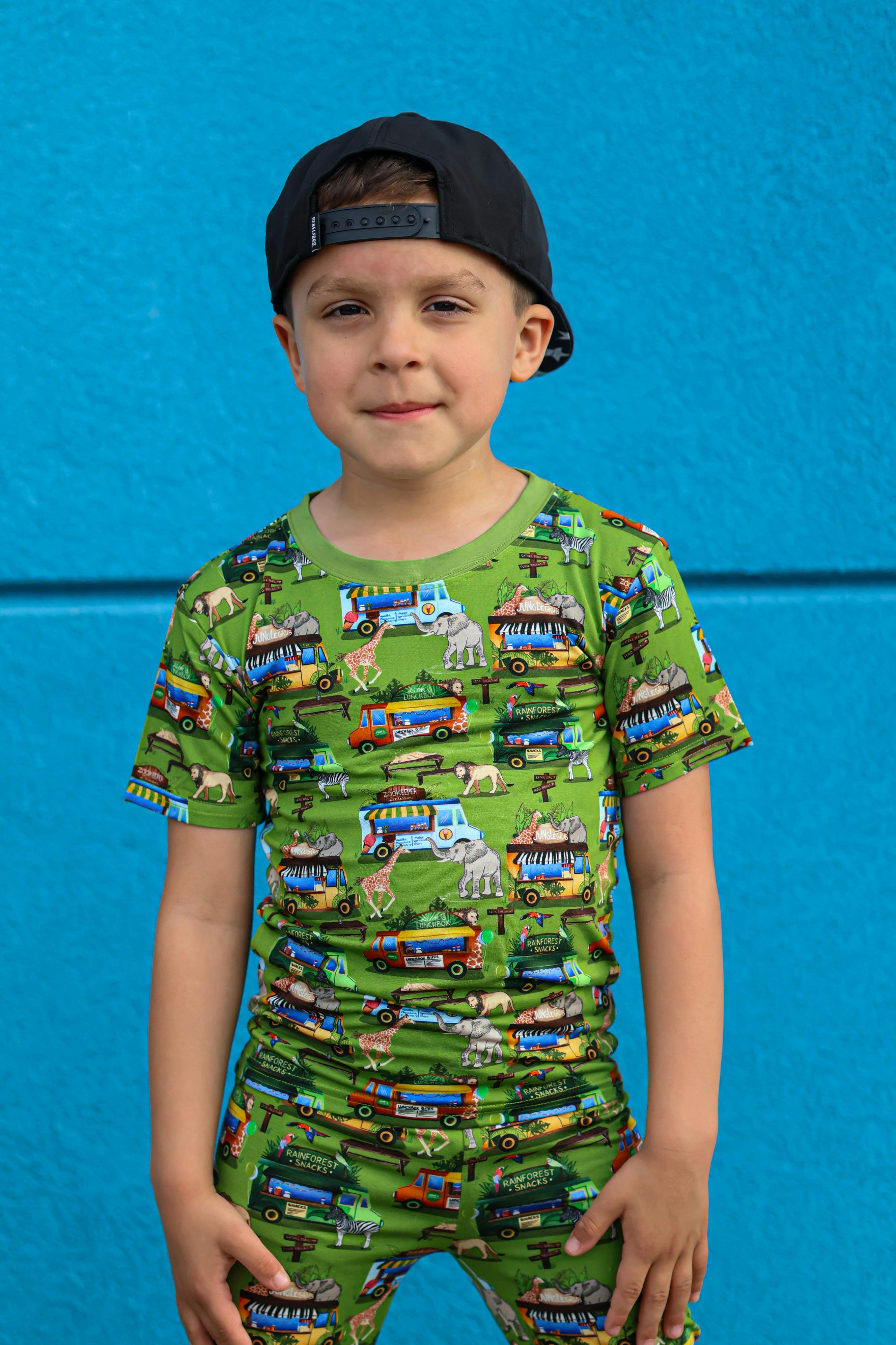 Wild Card Short Sleeve Pajama Set