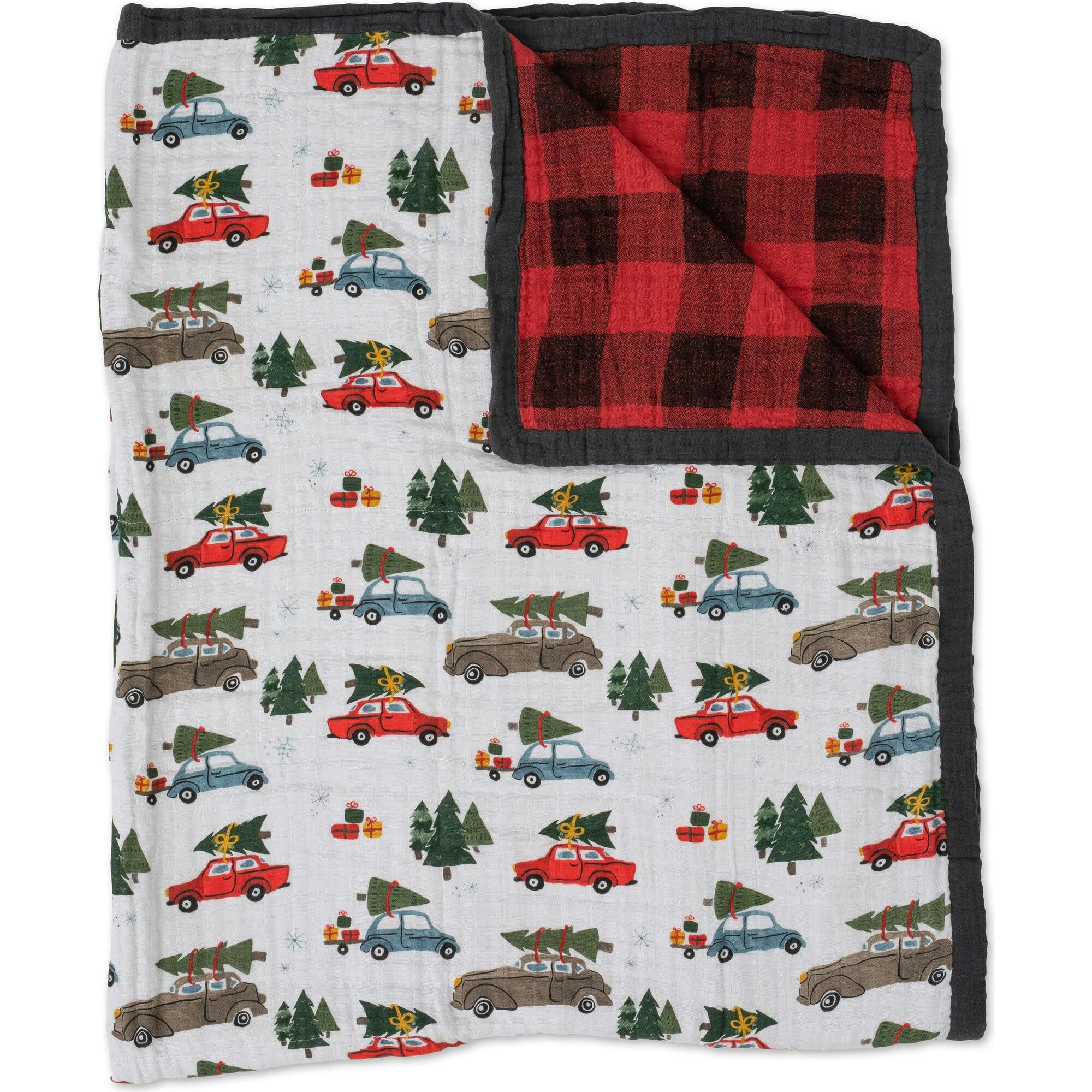 Cotton Muslin Quilted Throw - Holiday Haul