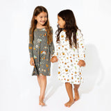 Halloween Treats Bamboo Girls' Long Sleeve Dress