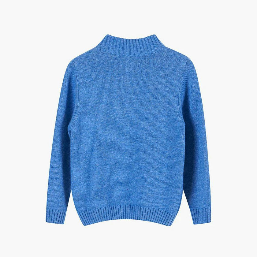 Calum Half-Zip Sweater in Sky Blue