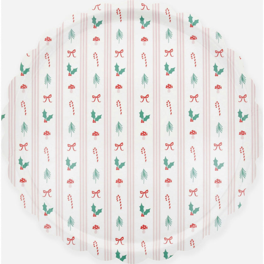Festive Icon Stripes Large Tray