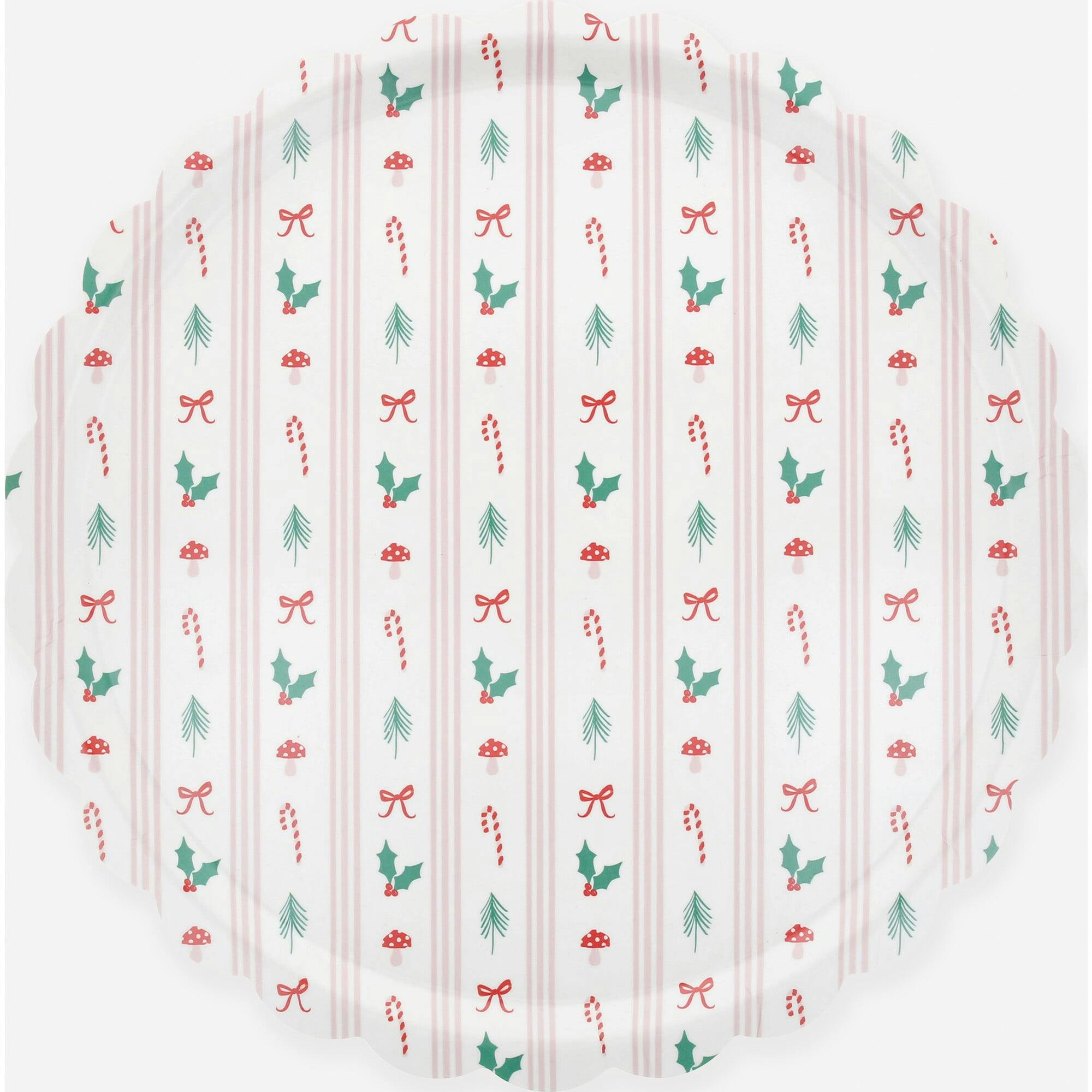 Festive Icon Stripes Large Tray