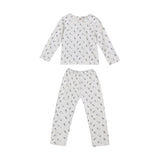 White Feather Cotton Pajama Set