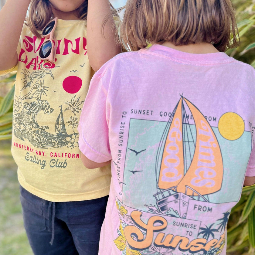 Kid's Good Times T-shirt, Pink-Unisex