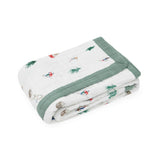 Cotton Muslin Baby Quilt - Powder Party