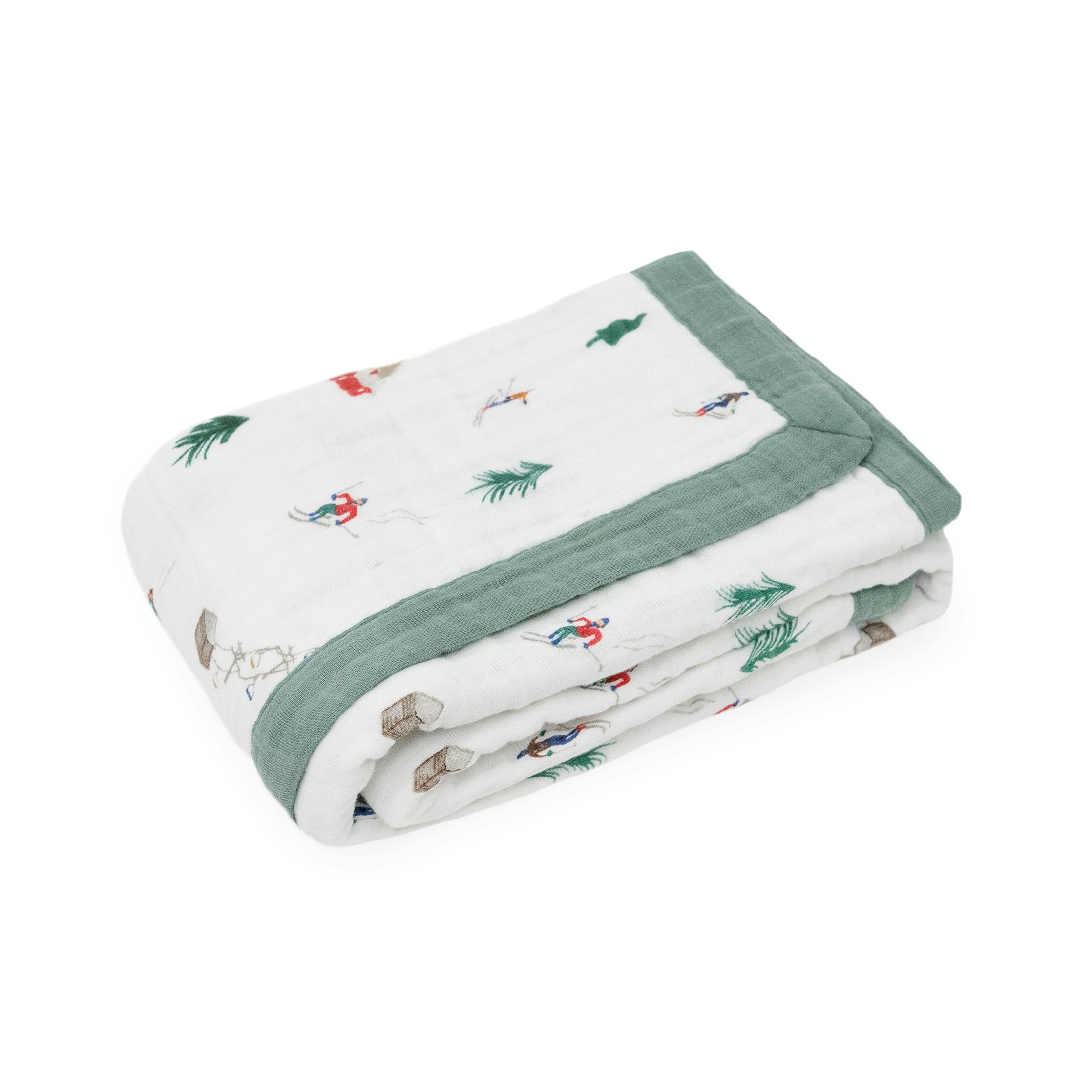 Cotton Muslin Baby Quilt - Powder Party