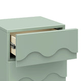 Lido Wave Assembled Nightstand in Light Sage/Honey