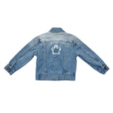 Girls Denim Jacket in Mid Blue Wash