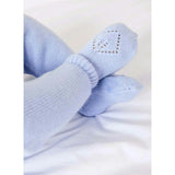Diamond Openwork Three Piece Knitted Set in Light Blue (1-9mths)