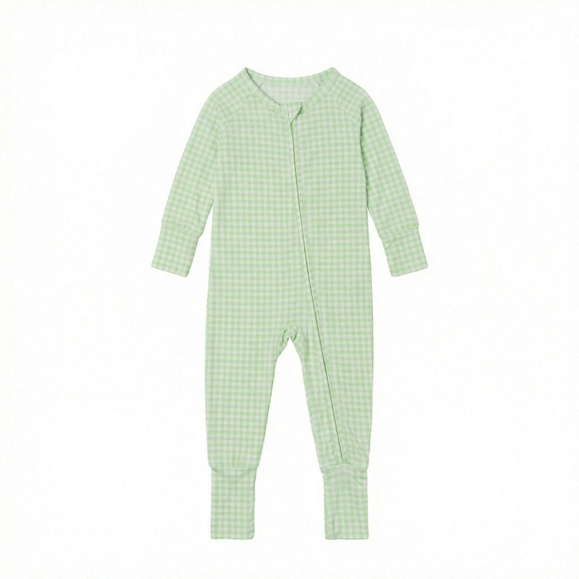 Pistachio Gingham Bamboo Sleeper